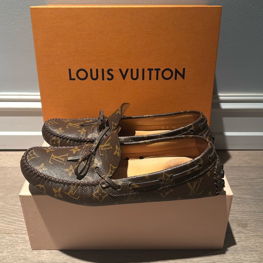 Louis Vuitton LV logo loafers